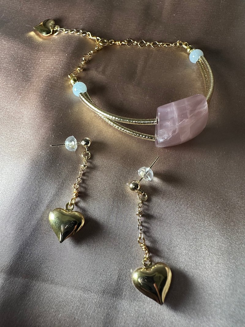 Starlight Rose Quartz Bracelet - Bracelets - Crystal Pink