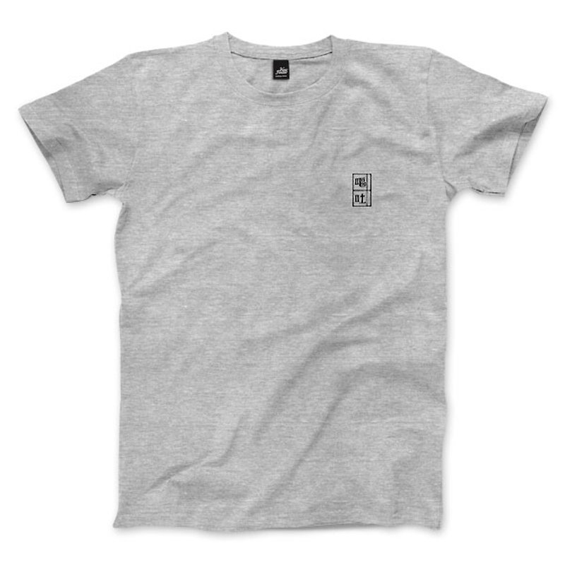 Small vomiting - Heather Grey Black on - Unisex T-Shirt - Men's T-Shirts & Tops - Cotton & Hemp 
