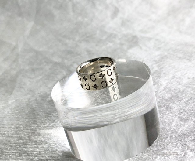 CELINE シルバーリング CELINE シルバー ロゴリング 54 セリーヌ