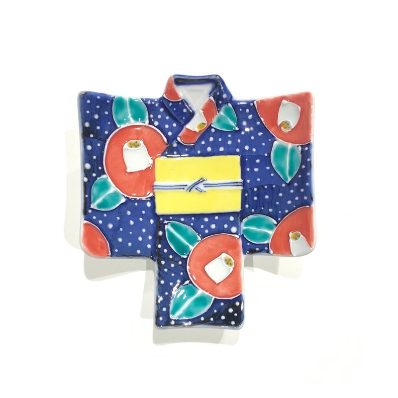 ~閨蜜的禮物~ 和服造型碟-柚子(吳服店) - 盤子/餐盤/盤架 - 玻璃 多色