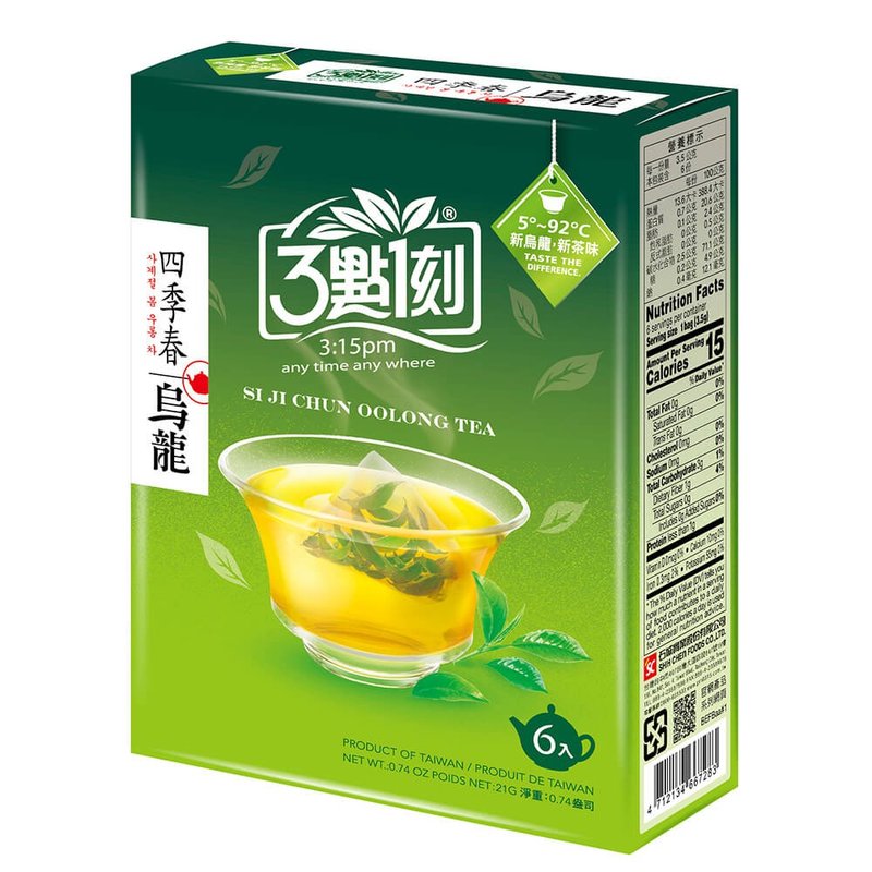 【3點1刻】四季春烏龍茶 6入/盒 - 茶葉/茶包/水果茶 - 其他材質 綠色