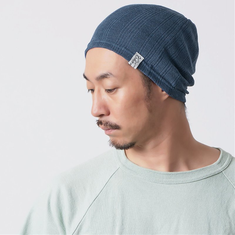 COOLMAX Ribbed Summer Knit Hat, Bohemian Findings, Summer Beanie, Sports Wear - Hats & Caps - Cotton & Hemp Blue