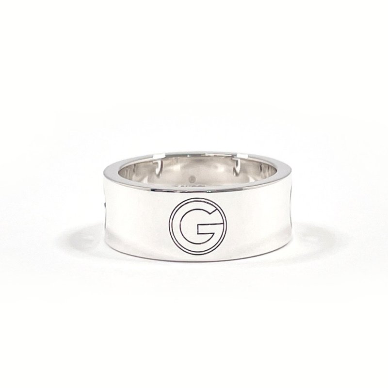 【日本直送 中古美品】14.5号 グッチ GUCCI リング・指輪 ロゴ カットアウト シルバー925 アクセサリー ジュエリー 新品仕上げ済み - 戒指 - 純銀 銀色