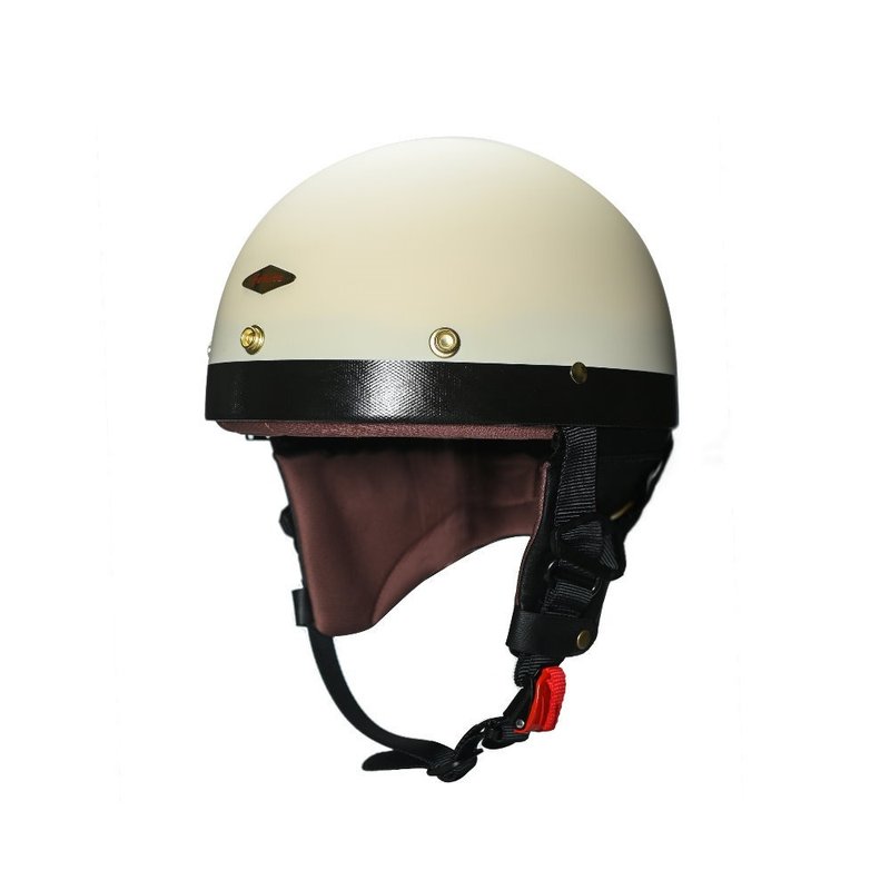 FETURE-HALF MOON (LAMBSKIN)-MATTE IVORY - Helmets - Genuine Leather 