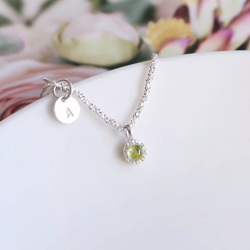 Valentine's Day gift 925 sterling silver small star Stone customized engraving bracelet with free packaging - สร้อยข้อมือ - เงินแท้ สีเขียว