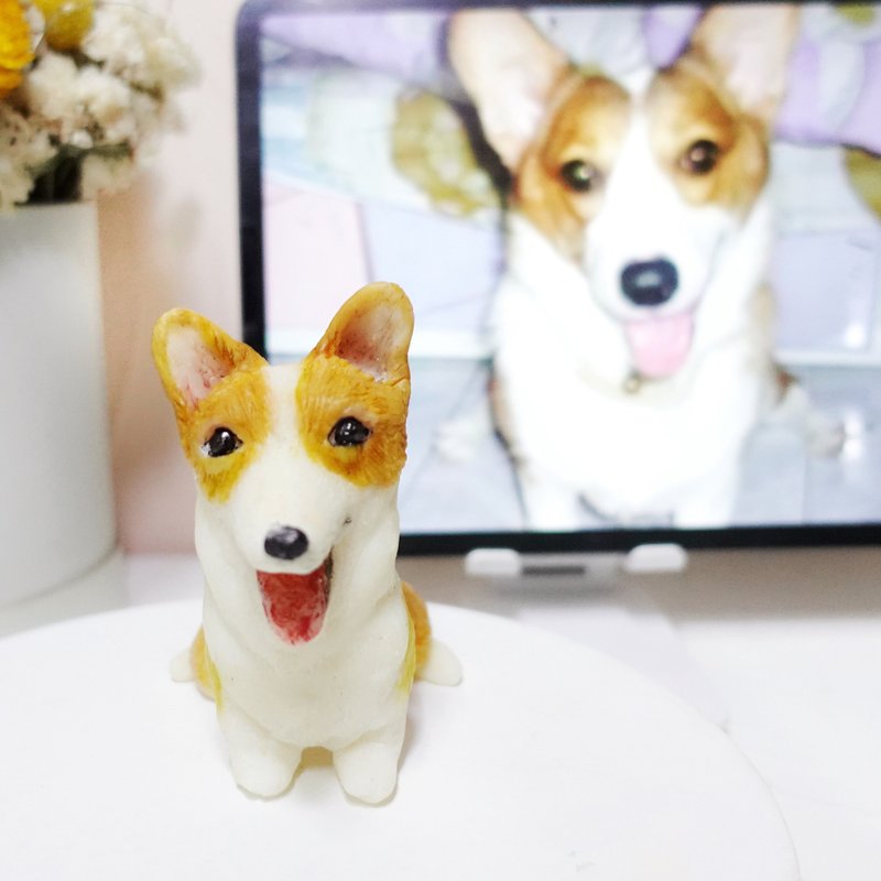 Customised Pet Candle - Corgi - เทียน/เชิงเทียน - ขี้ผึ้ง หลากหลายสี