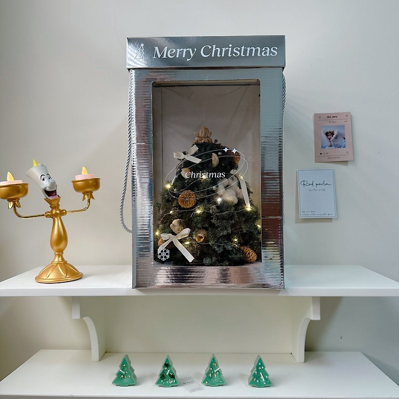 Flowery Yue Yuan Christmas tree dry flower Nobel pine Christmas tree unfading cedar Christmas tree Christmas candle holder - Items for Display - Plants & Flowers 