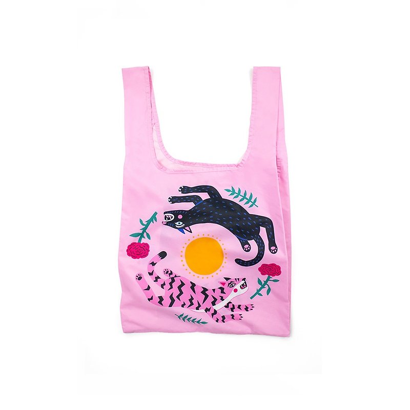 British Kind Bag-Environmentally Friendly Storage Shopping Bag-China-Amy Hastings Co-branded-Tiao Tiao Meow - Handbags & Totes - Waterproof Material Pink