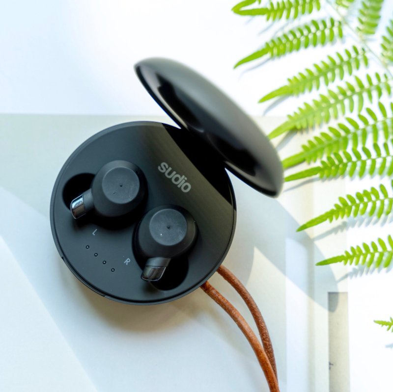 Sudio Fem True Wireless Bluetooth Ear Canal Headphones-Black - Headphones & Earbuds - Other Materials Black