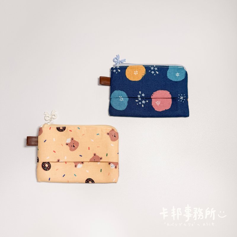 雙功能紙巾袋拉鍊零錢布包 - 零錢包/小錢包 - 棉．麻 