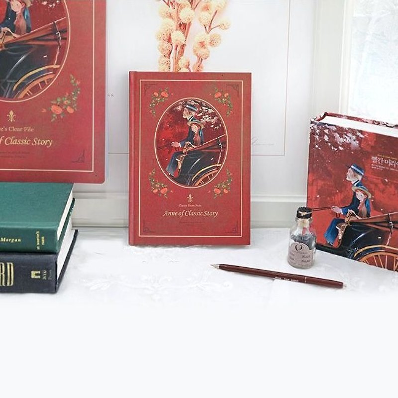 Indigo opening season - classic fairy tale hardcover blank notebook V2 - red hair Anne, IDG72583 - สมุดบันทึก/สมุดปฏิทิน - กระดาษ สีแดง