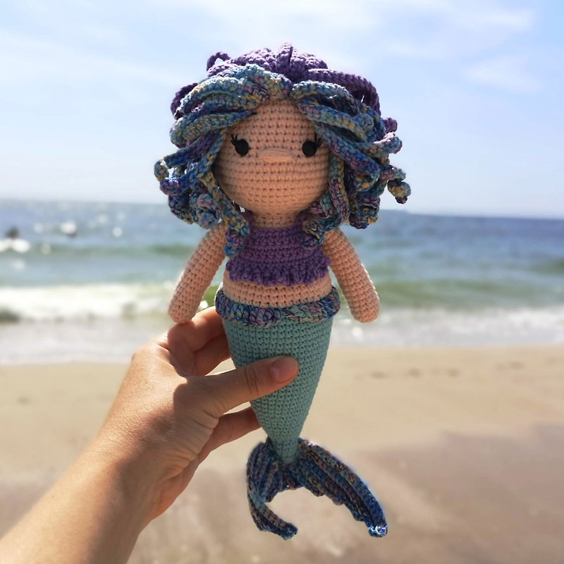 Baby mermaid crochet pattern , DIY amigurumi mermaid pattern, PDF digital downlo