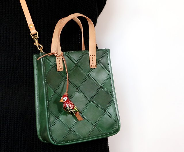 Hand-sewn leather cowhide shoulder bag 2way diagonal bag - Shop Travel  Light Messenger Bags & Sling Bags - Pinkoi