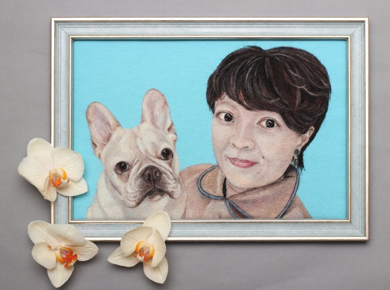 Custom Double felt portrait,Realistic needle felted dog,Christmas Gift - ภาพวาดบุคคล - ขนแกะ หลากหลายสี