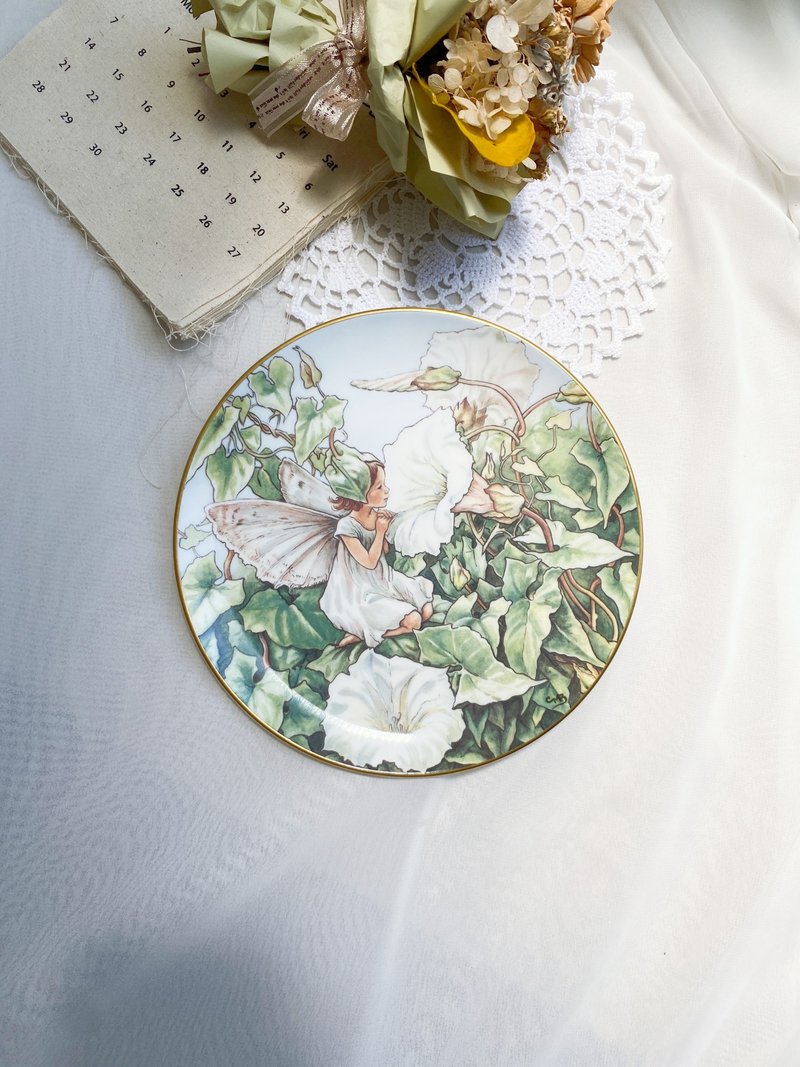 【好日戀物】 英國帶回英國製Border花仙子系列金邊裝飾盤 - 擺飾/家飾品 - 瓷 多色