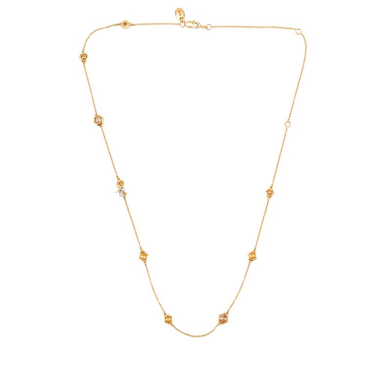 Arte Vitta Alveare Galassia Diamond Pendant Necklace - สร้อยคอ - เครื่องประดับ สีเหลือง