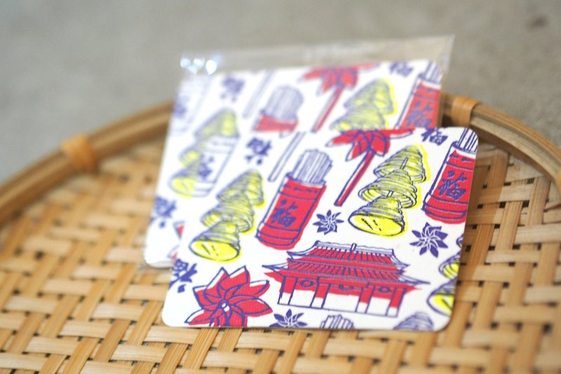 活版印刷心意卡 - 黃大仙 (5張) - 卡片/明信片 - 紙 
