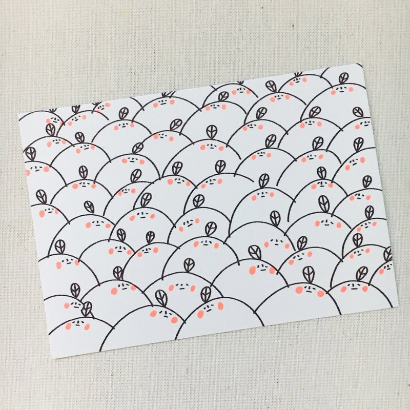 －橘山橘海－ 絹印 明信片 - 心意卡/卡片 - 紙 咖啡色