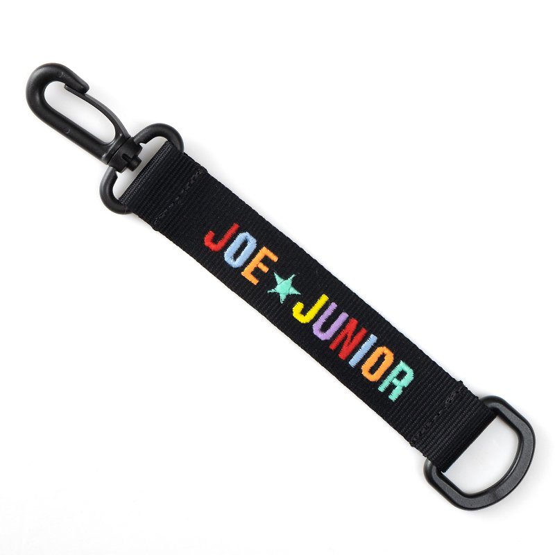 【Make Your Own Message】Special Customized Embroidery Name Tag (ENG/CHINESE) - ที่ห้อยกุญแจ - เส้นใยสังเคราะห์ สีดำ