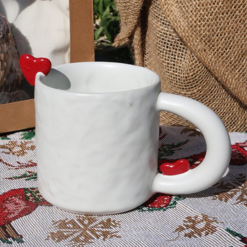 【Ceramic Mug】Be Well Loved Series - Love Transit 400 ml - Heart Ceramic Mug - Mugs - Porcelain 