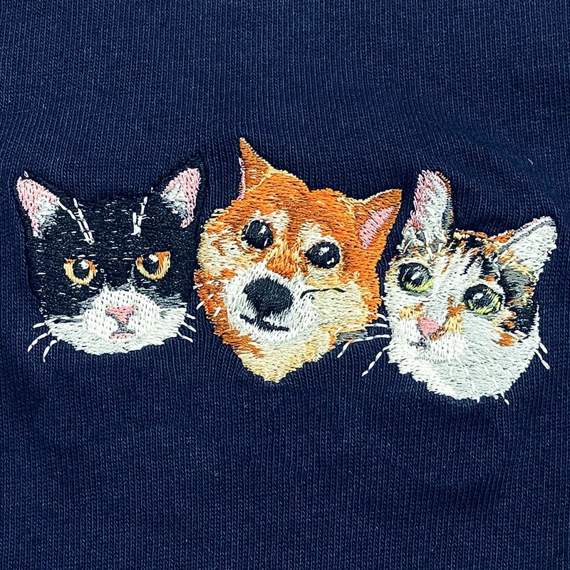 [Add-on customization] Customized pet color block style head embroidery [Add-on purchase embroidery] Furry child texture electric embroidery - หมอน - งานปัก หลากหลายสี