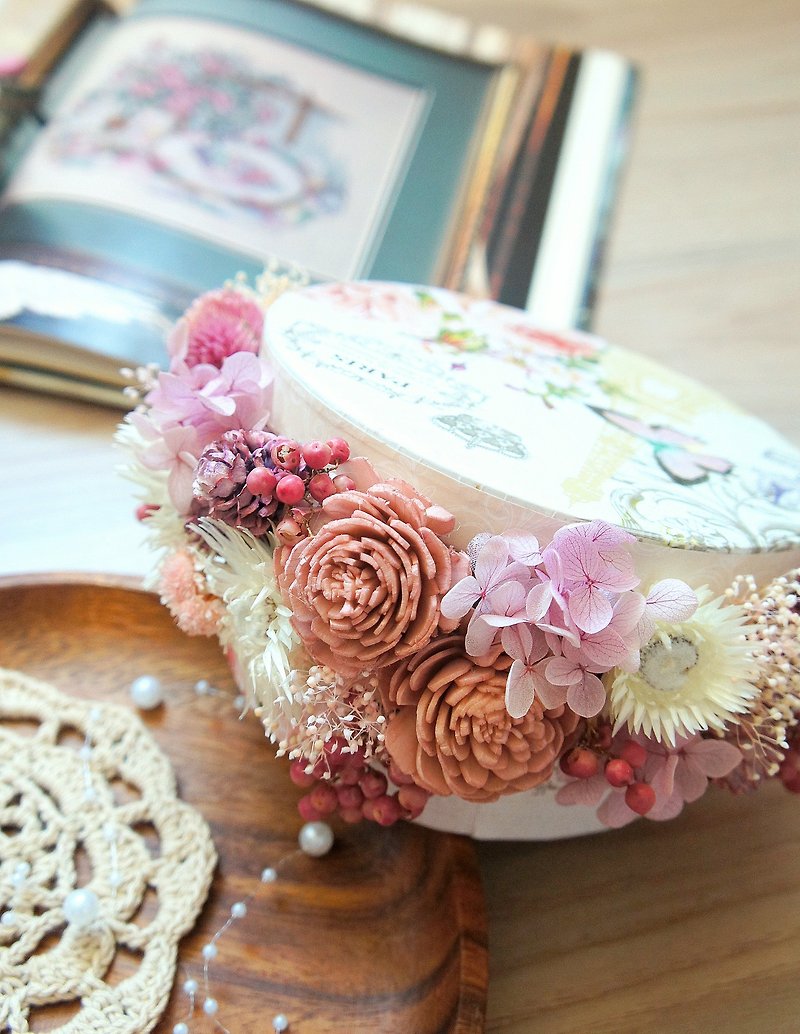 Shining jewel box in the flower (photograph props flower gift box cafe decoration home layout) - ของวางตกแต่ง - พืช/ดอกไม้ หลากหลายสี