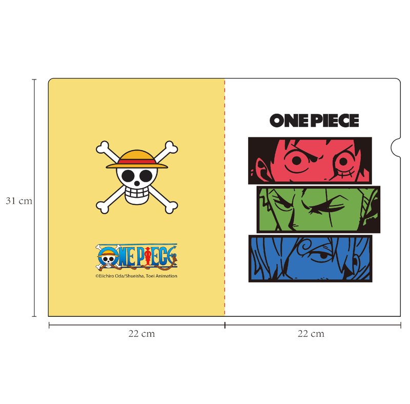 【ONE PIECE】海賊王官方授權周邊產品 塑料文件夾 - 文件夾/資料夾 - 塑膠 多色