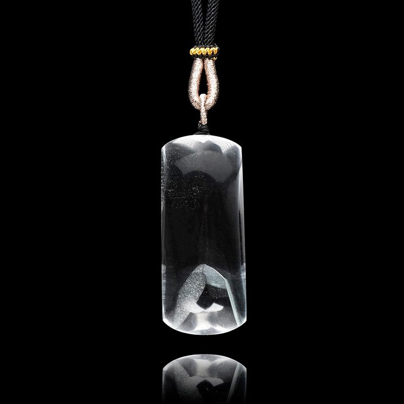 【正佳珠寶】白水晶 頂級金字塔白晶 45.7g 平安無事牌 白水晶 - 項鍊 - 半寶石 多色