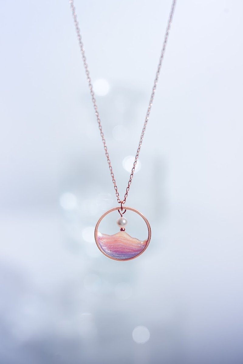 Sunrise Series | Sea Sunrise Necklace - Necklaces - Resin Pink