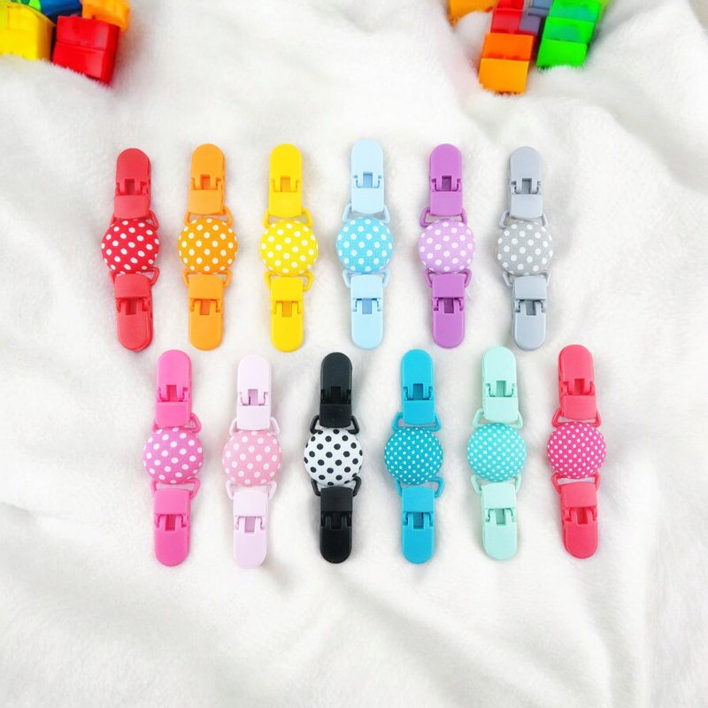 Dot point control - 12 colors available. Handkerchief holder pacifier chain telescopic ID holder - ผ้ากันเปื้อน - ผ้าฝ้าย/ผ้าลินิน หลากหลายสี