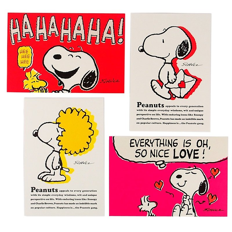 Snoopy Freedom Classic Postcard Limited Collection Set 4 into [Hallmark-Postcard] - การ์ด/โปสการ์ด - กระดาษ ขาว