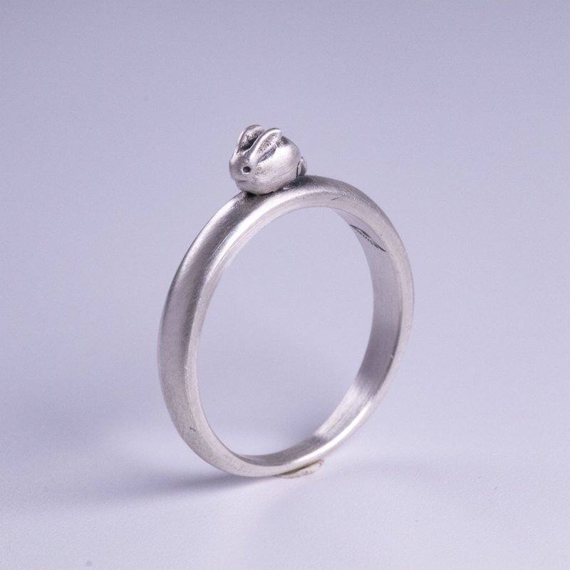 Animal Zodiac Ring - Rabbit / DR-80 - 戒指 - 純銀 銀色
