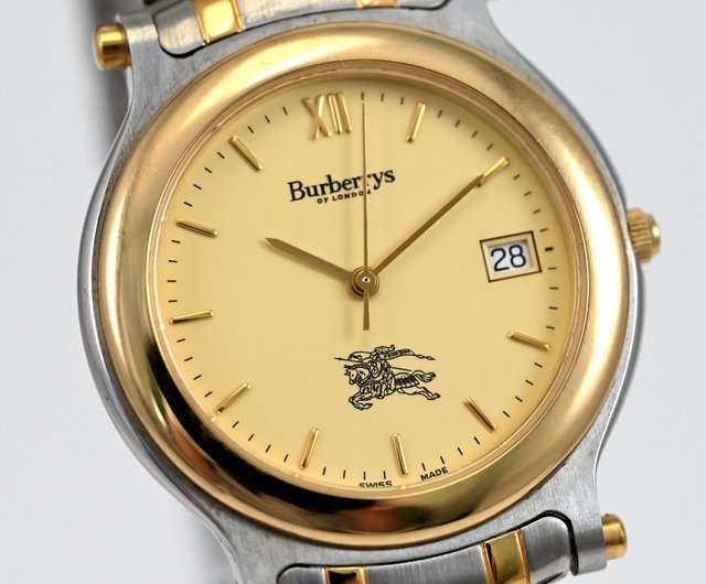 ビンテージ Burberrys OF LONDON BURBERRY ユニセックス クォーツ腕時計 34mm ゴールド文字盤 ステンレス 日本発送 -  ショップ ooyama 男女兼用（ユニセックス）腕時計 - Pinkoi