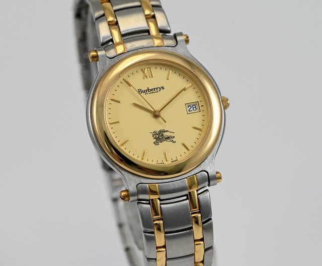 ビンテージ Burberrys OF LONDON BURBERRY ユニセックス クォーツ腕時計 34mm ゴールド文字盤 ステンレス 日本発送 -  ショップ ooyama 男女兼用（ユニセックス）腕時計 - Pinkoi