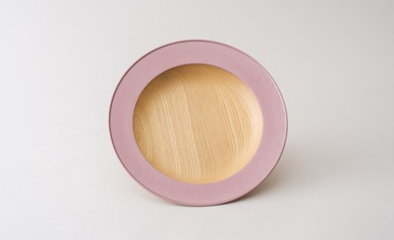 Utsuroi Wood Plate Silky Pink - จานเล็ก - ไม้ 