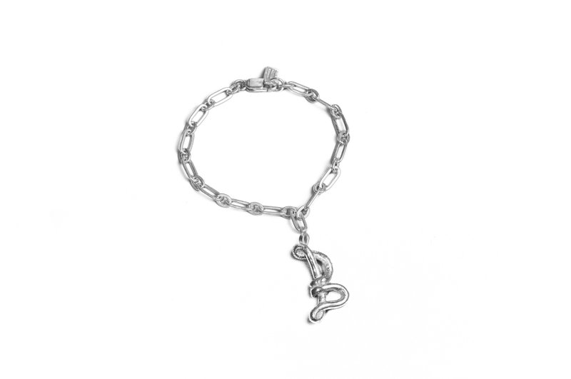 Knot Alphabet Bracelet Silver 99.99 / B / - Bracelets - Sterling Silver Silver