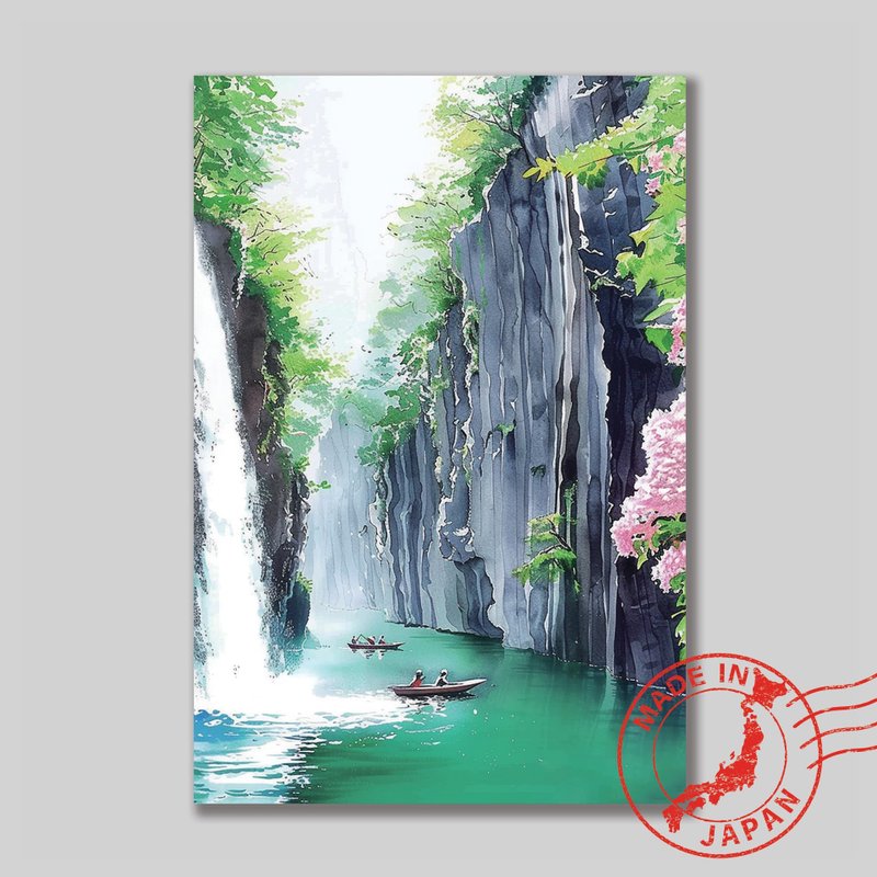 Japanese Scenic Postcard – Takachiho Gorge, Miyazaki | Gifting & Decor - การ์ด/โปสการ์ด - กระดาษ 