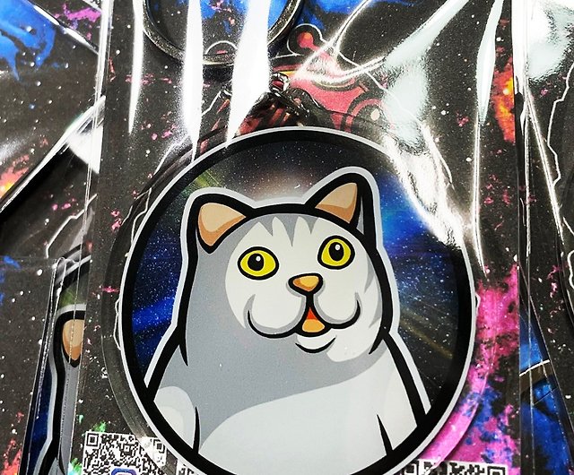 ミームキーホルダー 宇宙猫ミームキーホルダー ミームチャーム猫