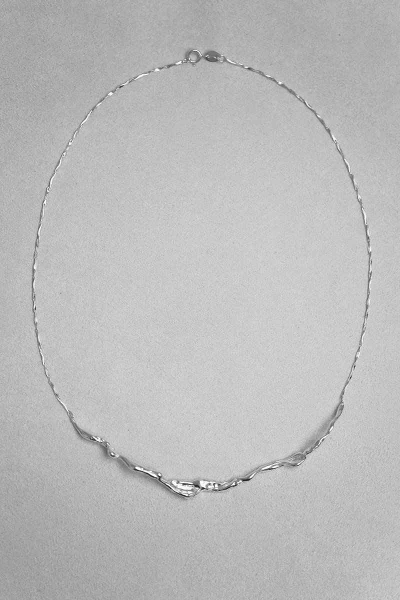 Stanched necklace Continuous necklace - Necklaces - Sterling Silver Silver