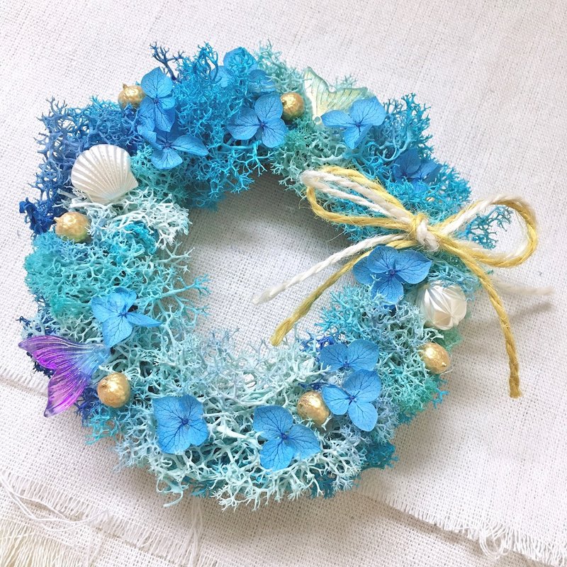 我們的藍調時光우리들의블루스 小美人魚珍珠手作花環 OceanWreat - 乾燥花/永生花 - 植物．花 