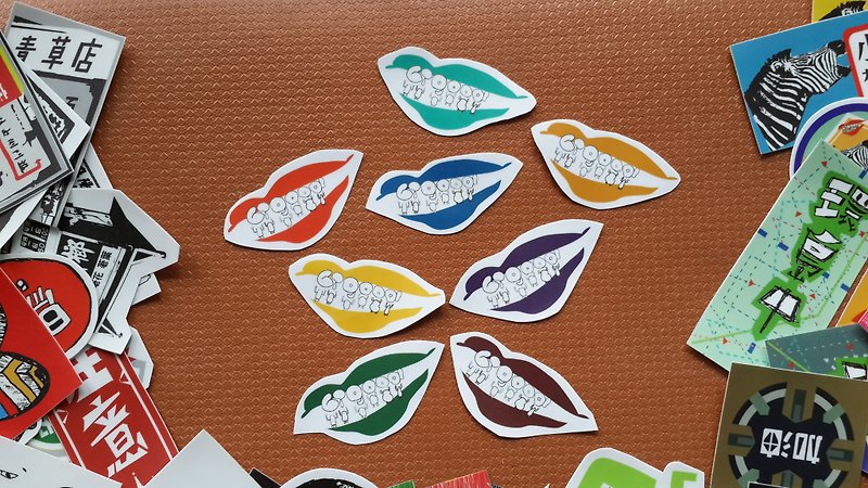 (LOGO mouth) Li-good - waterproof stickers suitcase stickers - Stickers - Paper 