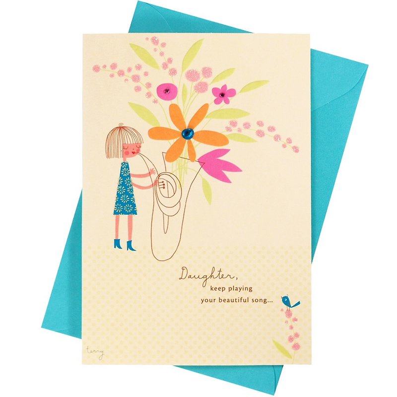 Celebrate daughter’s birthday [Hallmark-Card Birthday Wishes] - การ์ด/โปสการ์ด - กระดาษ สีเหลือง