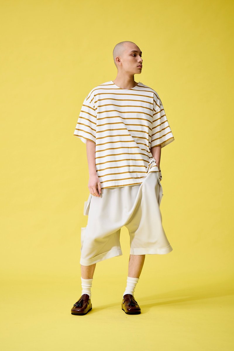 Flowy Side Panel 7/8 Trousers - Men's Pants - Polyester Gray