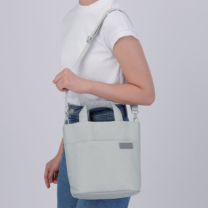 ELECOM OT mini dual purpose tote bag ice and snow gray - Messenger Bags & Sling Bags - Polyester Gray