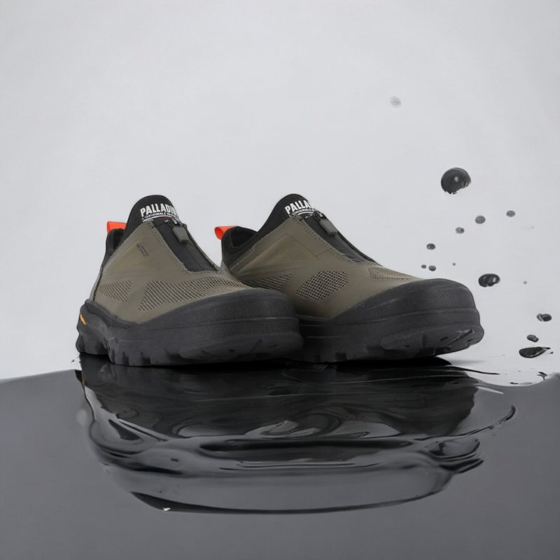 PALLADIUM PALLADIDER AMPHI WPA Vibram拉鍊低筒防水 綠 79374 - 雨鞋/防水鞋 - 其他材質 