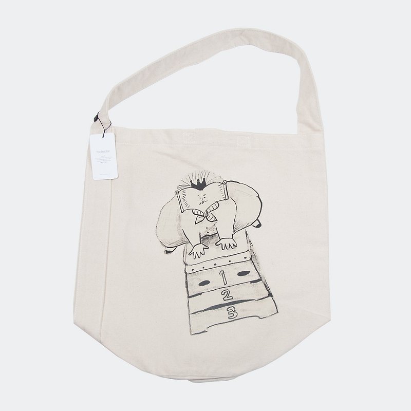 Book King's Vaulting Box Canvas One Shoulder Bag Tcollector - Messenger Bags & Sling Bags - Cotton & Hemp White