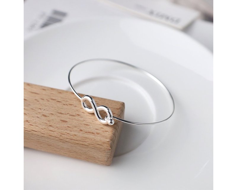 I Infinity I 925 sterling silver bracelet - สร้อยข้อมือ - เงินแท้ สีเงิน