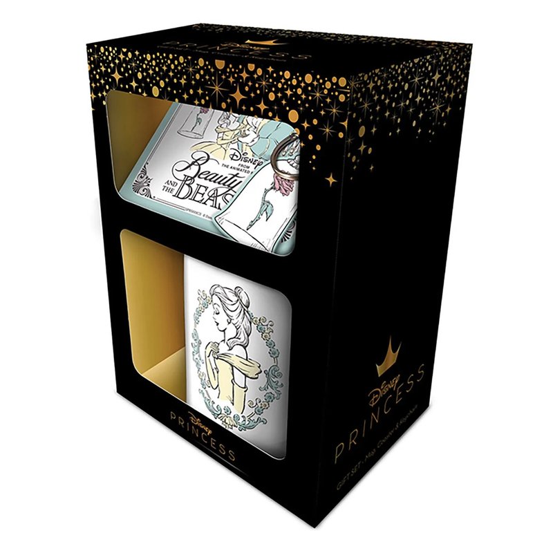 【Disney】 Beauty and the Beast Gift Set (Including Mug, Coaster, Keychain) - แก้วมัค/แก้วกาแฟ - ดินเผา หลากหลายสี