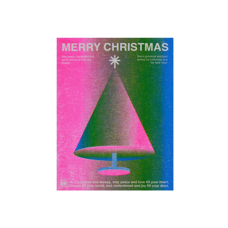 聖誕卡 聖誕樹 漸層 - 卡片/明信片 - 紙 藍色