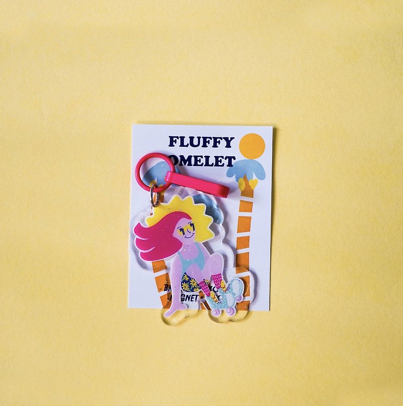 Fluffy Omelet - Pin / Keychain / Phone grip - Cool kids - Charms - Acrylic 